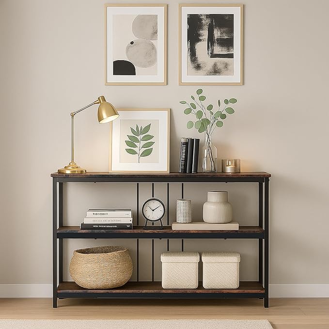 INHABIT UNION Sofa Console Table, Farmhouse Long Entryway Table - Image 3