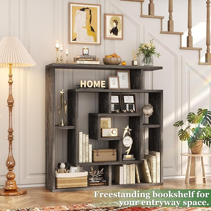 armocity 6 Tier Display Book Shelf Wall Mounted Bookshelf Freestanding - Image 4