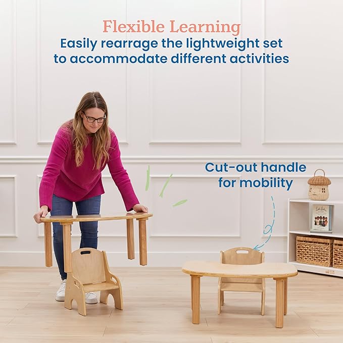 ECR4Kids Little Learner Table and Chair Set, Kids Furniture - Image 5