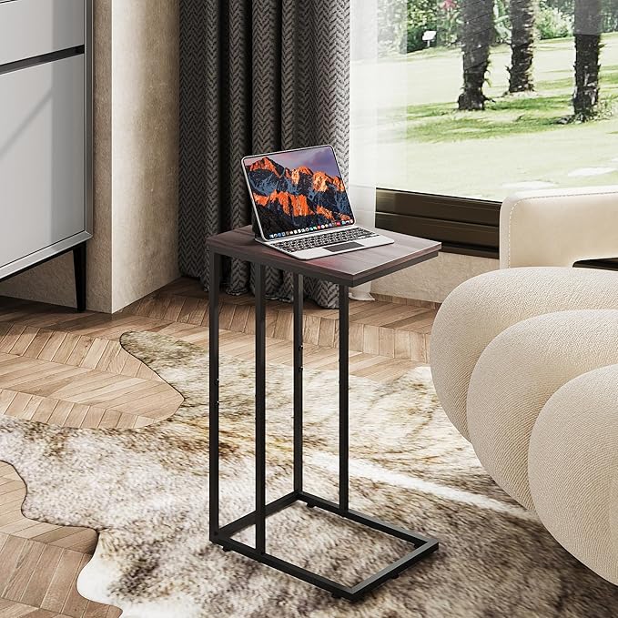 WLIVE Small Side Table, C Shaped End Table - Image 7