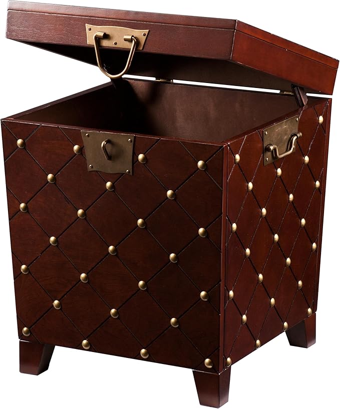 SEI Furniture Nailhead Storage Trunk End Table - Image 3