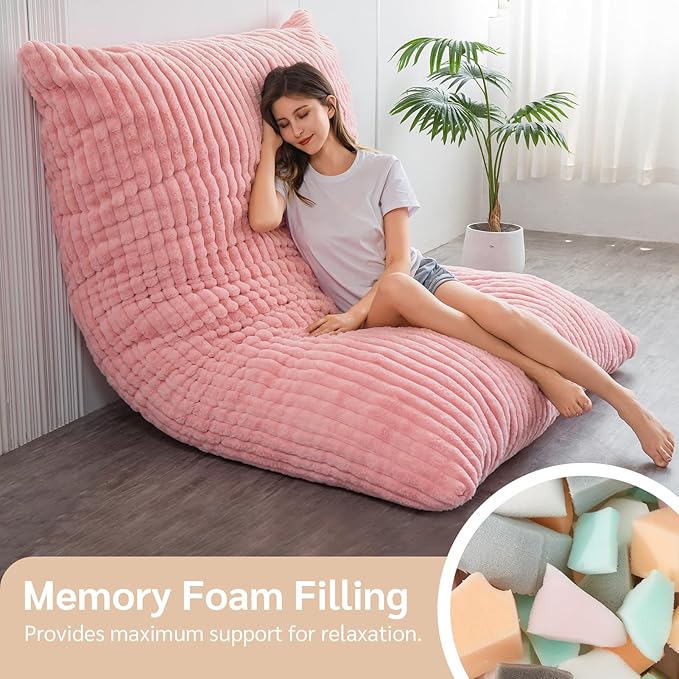 BYBYME 3 in 1 Bean Bag Chairs, Bean Bag Bed - Image 5