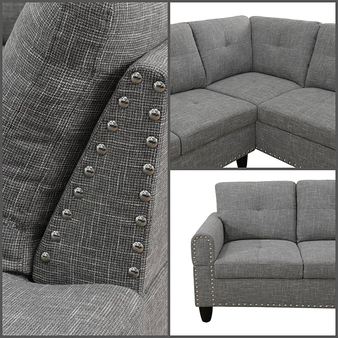 Modular L-Shaped Sectional Sofa, Modern Couches - Image 6