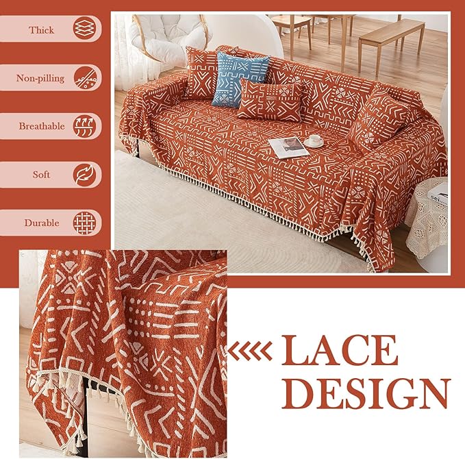 HANDONTIME Boho Aztec Sofa Slipcover - Image 4