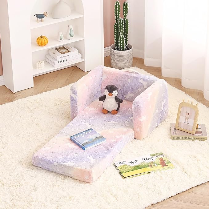 Tiita Kids Sofa, 2-in-1 Kid Sofa, Convertible Children Couch to Lounger - Image 5