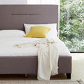 Livinia Amelia Queen Size Platform Bed, Fabric Upholstered Queen Bed Frame by Livinia