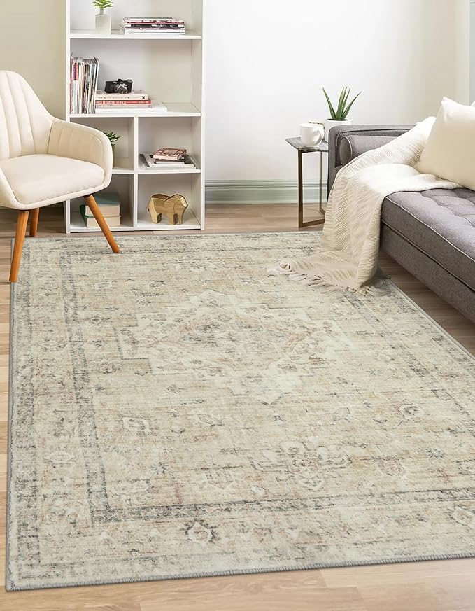 LIVEBOX Bedroom 4x6 Washable Area Rug by LIVEBOX