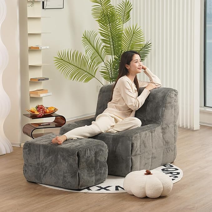 N&V CUBICUS Single Seated Foam Sofa, Armless Floor Sofa - Image 4