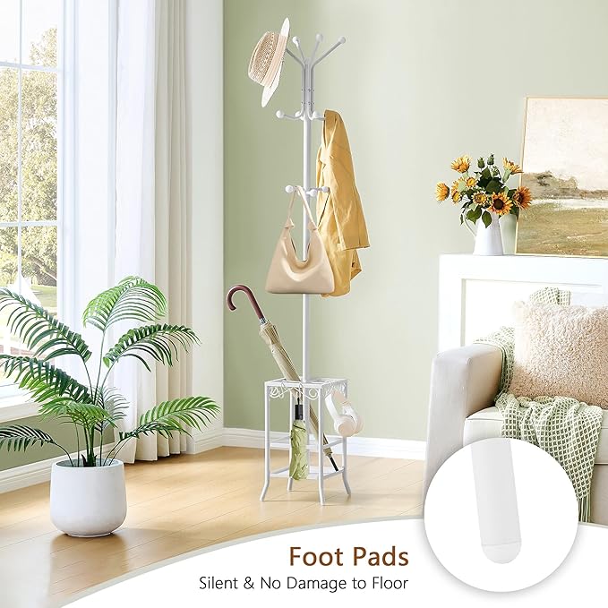 Hoctieon Coat Rack Freestanding, Coat Tree - Image 6