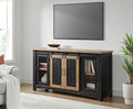 Martin Svensson Home Rustic 65" Black and Driftwood Solid Wood TV Stand by MartinSvenssonHome