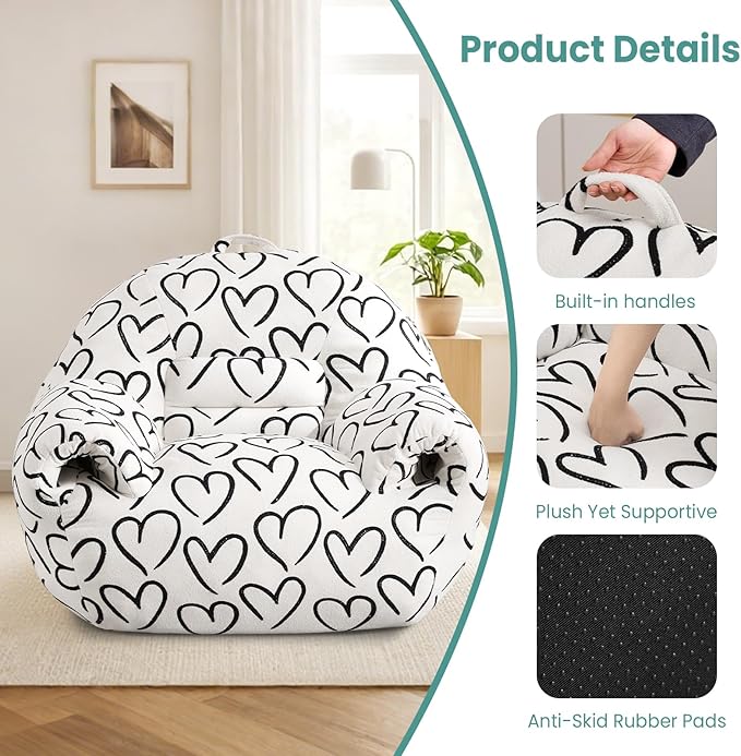 DAICO Bean Bag Chairs for Adults, Comfy Bean Bag Sofa Chair - Image 6