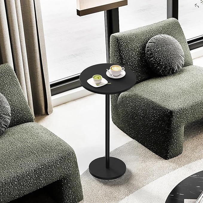 Round Small Side Table Set of 2, Drink Tables - Image 2