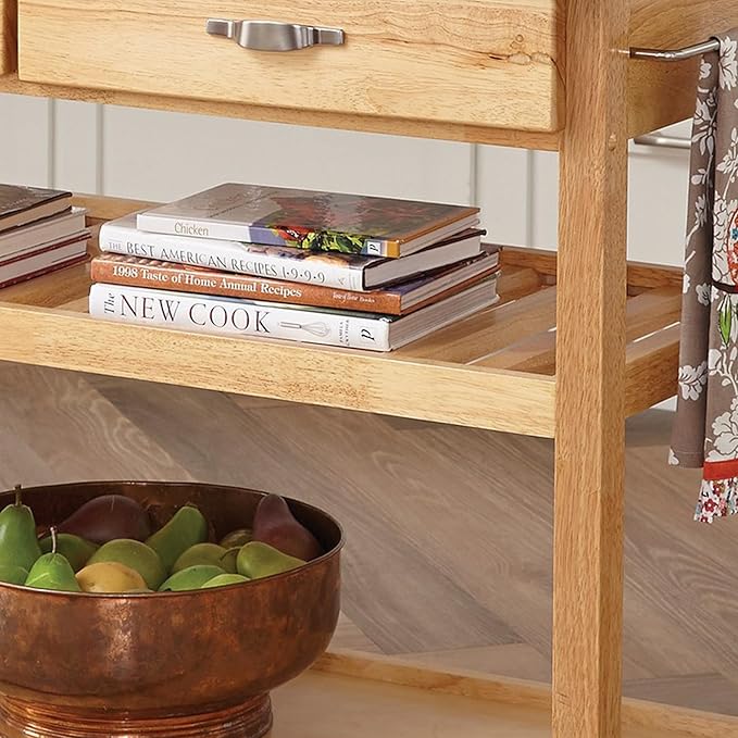 Homestyles General Line Natural Mobile Kitchen Cart - Image 7