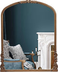 English Estate Carved Arch Wood Wall Mirror, Mirror by WyldeIris