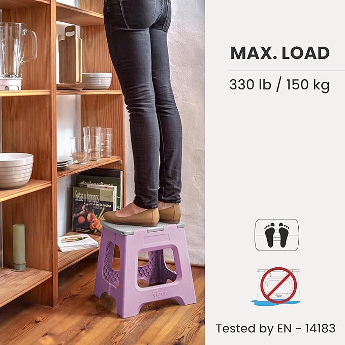 Vigar Compact Step Stool Foldable, 12-1/2-inch Step Stools - Image 5