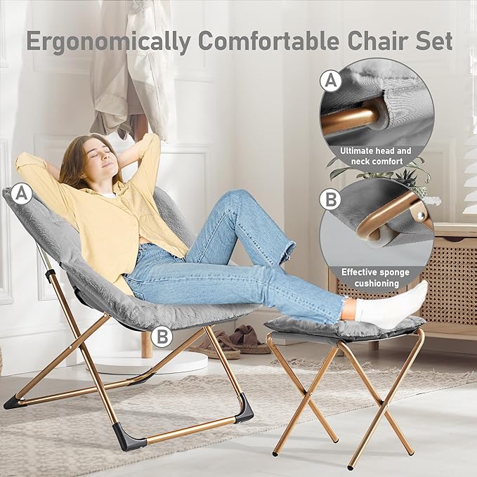 Comfy Oversized Saucer Chair - Image 4