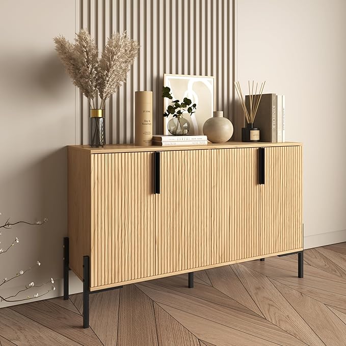 4 Doors Sideboard Buffet Cabinet - Image 6