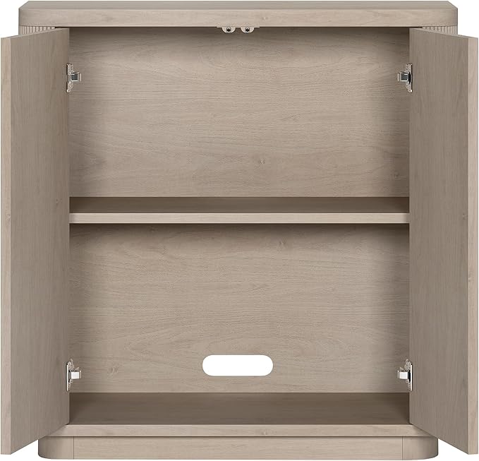Henn&Hart 32" Wide Rectangular Accent Cabinet in Beech White, - Image 4
