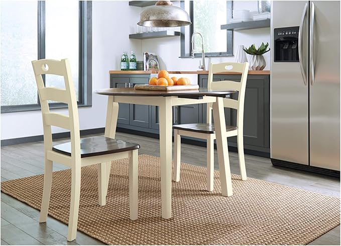 Signature Design by Ashley Woodanville Dining Room Table, Two-Tone White - Image 2