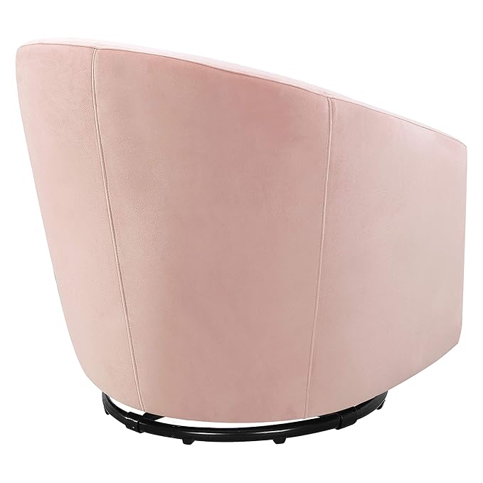 babyletto Madison Swivel Glider in Blush Pink Velvet - Image 8