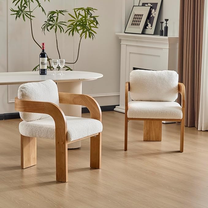 Christopher Knight Home Yorick Modern Boucle Dining Chair Set of 2 by ChristopherKnightHome
