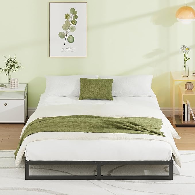 EMODA 7 Inch King Size Bed Frame No Box Spring Needed, Heavy Duty Metal Platform - Image 3