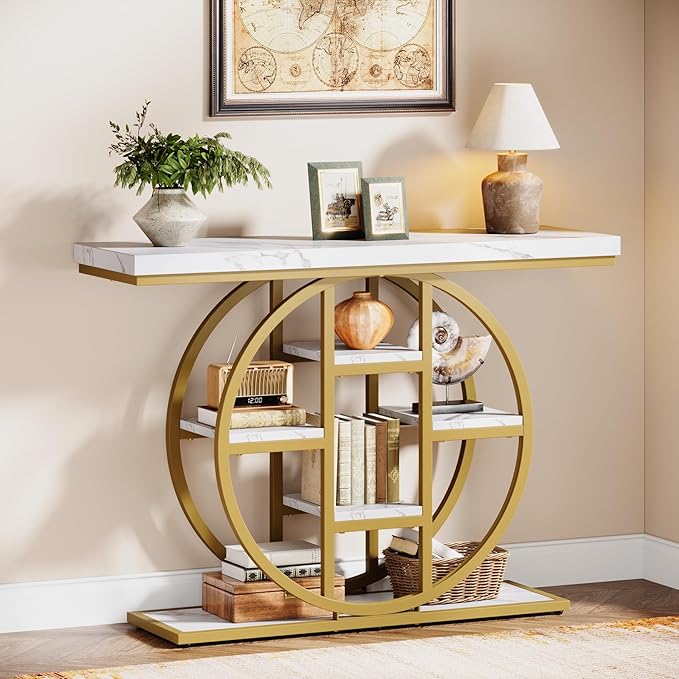 41" Console Table, 4-Tier Entryway Table by Celaform