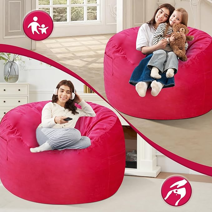 Homguava 4 FT Bean Bag Chair: 4' Bean Bags - Image 3
