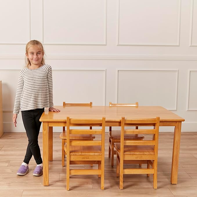 ECR4Kids 30in x 48in Rectangular Hardwood Table - Image 2