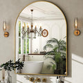 HARRITPURE Arched Wall Mirror – 30"x40" Arch Bathroom Mirror Metal Frame Vanity by HARRITPUREHome
