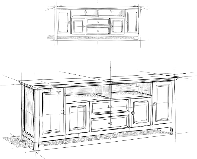 SIMPLIHOME Amherst 72-inch Wide Solid Wood TV Stand in Black, - Image 13