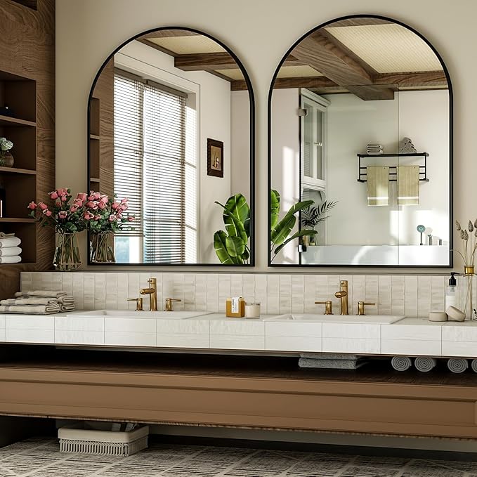 Arch Bathroom Mirror, 24x36 inch Arched Bathroom Mirror/Wall Mounted Vanity - Image 3