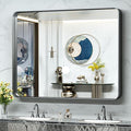 TokeShimi 48x40 Inch Wall Mirror Black Bathroom Vanity Mirror by RefinedBathroomAccessories