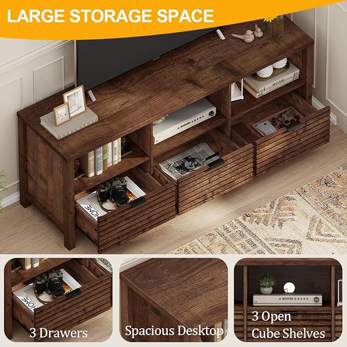 BON AUGURE TV Stand, Mid Century Modern Media Console - Image 5
