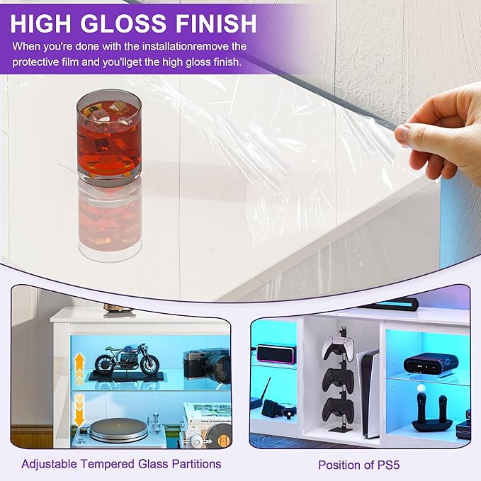 Clikuutory 63 inch High Gloss LED TV Stand - Image 6