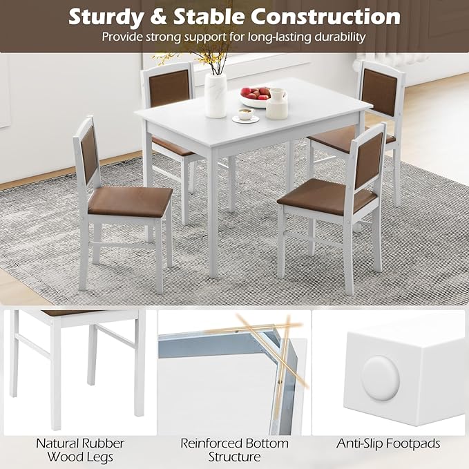 Giantex 5-Piece Dining Table Set - Image 2