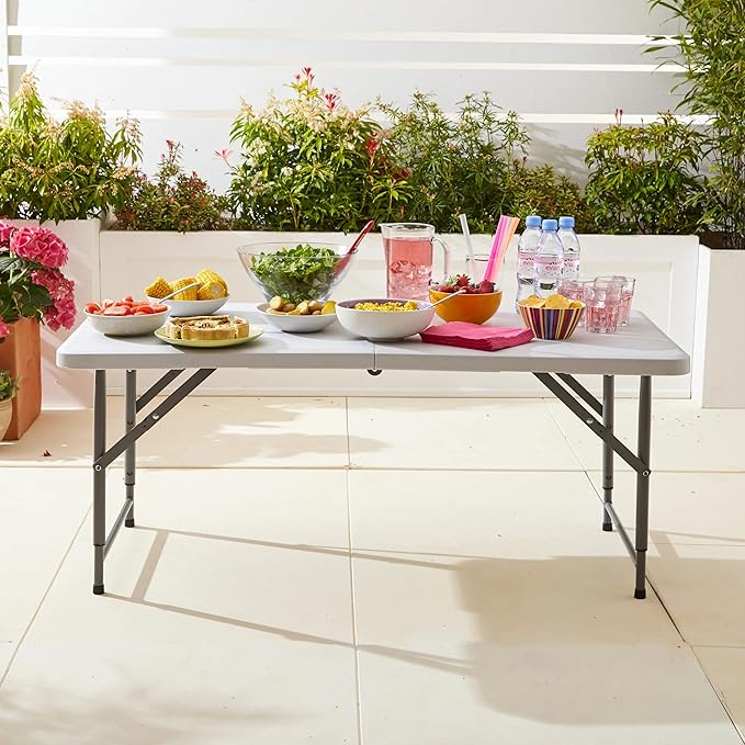4ft Plastic Folding Table, Kids Folding Activity Table - Image 2