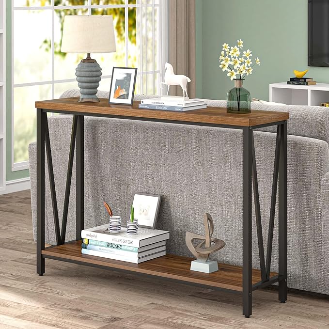 FOLUBAN Entryway Table, Narrow Console Table, Modern Sofa Table - Image 3