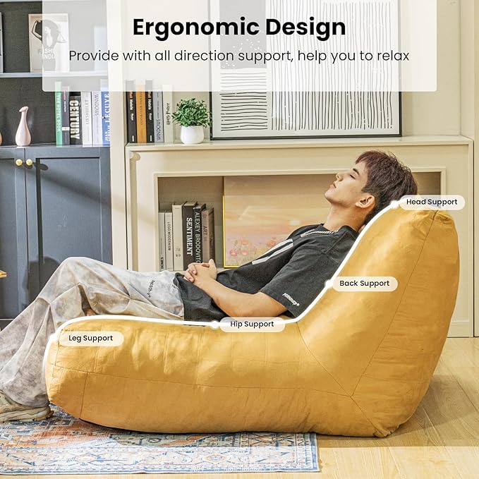 Bean Bag Chair Lazy Bean Bag Sofa, Floor Beanbag Chairs - Image 5