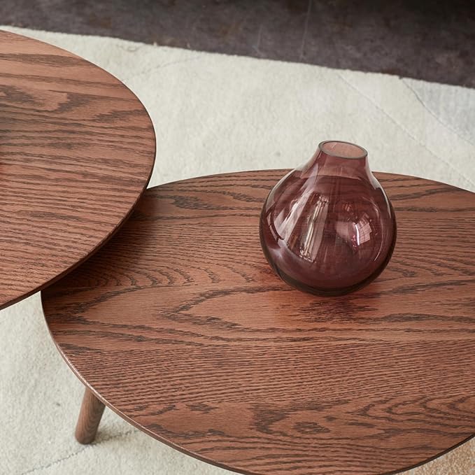 Small Oval Nesting Table, Mid Century Coffee Tables - Image 6
