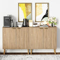Pamapic Fluted Storage Cabinet, Sideboard Buffet Cabinet by Pamapic