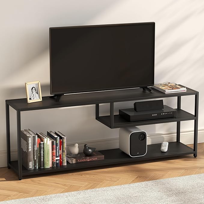 TECHMILLY Modern TV Stand for 55" TV, TV Table by TECHMILLY