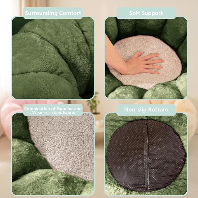Pumpkin Bean Bag Sofa Chair for Adult, Beanbag Couch - Image 4