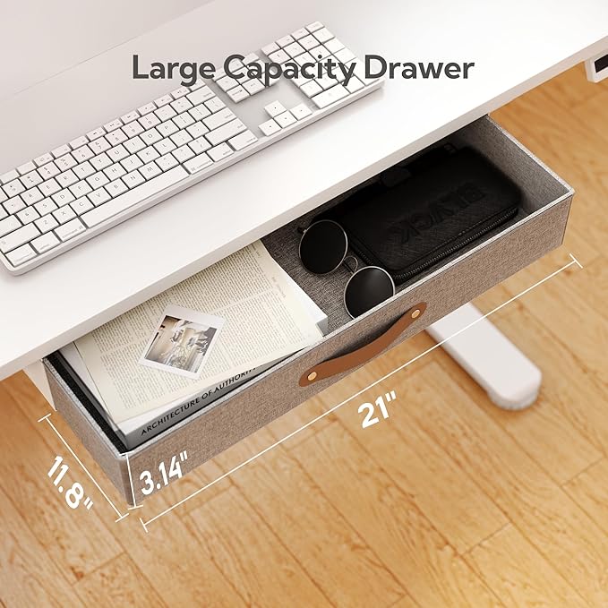 Seang Standing Desk with Drawer, 3 Memory Height Settings with Cable Grommets & - Image 6