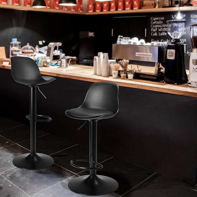 Finnhomy Bar Stools Set of 2, Swivel Barstools - Image 4