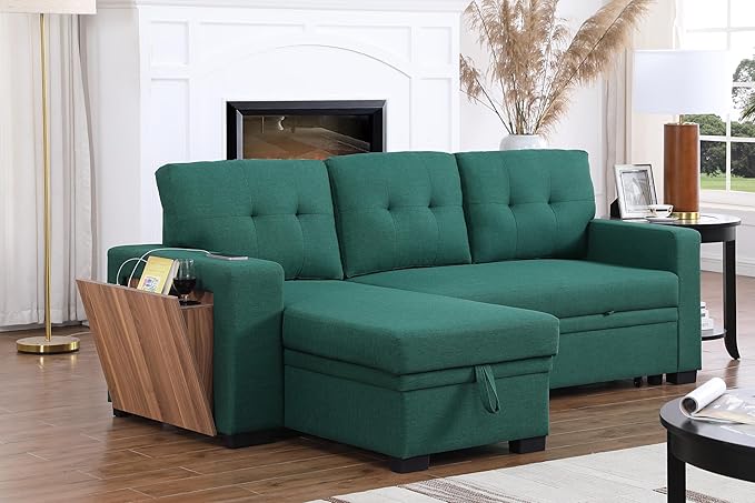 Ball & Cast Sectional Sleeper Sofa Bed, L-Shape Pull Out Couch, 4 in 1 Pull-Out - Image 3