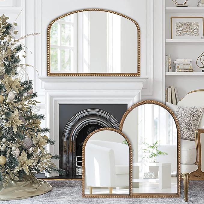 ironsmithn Gold Arched Mirror, Marlowe Decorative Accent Mirrors - Image 7