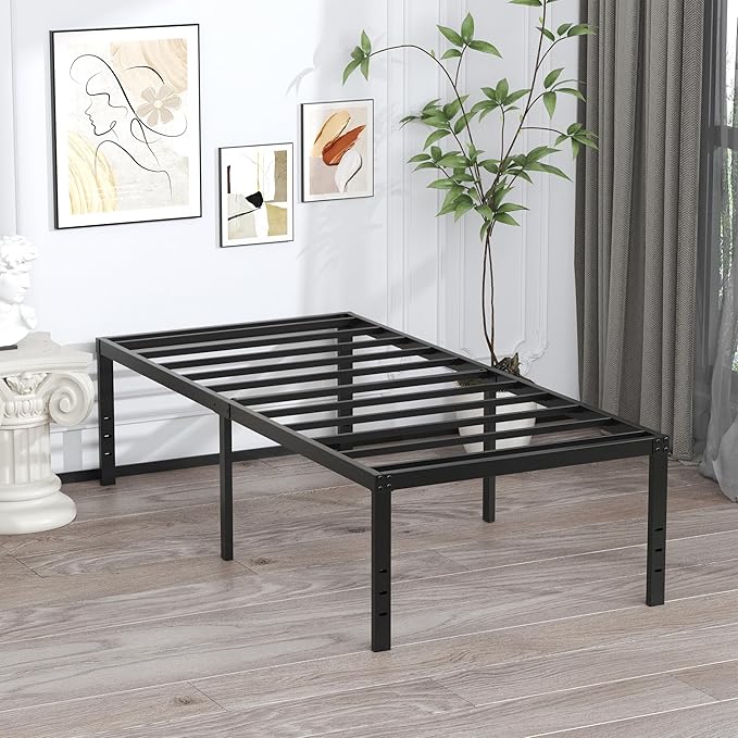 EMODA 20 Inch Twin Bed Frame No Box Spring Needed, Heavy Duty Tall Metal Twin - Image 7