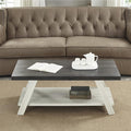 Roundhill Furniture Athens Contemporary Wood Shelf Coffee Table, Weathered by RoundhillFurniture
