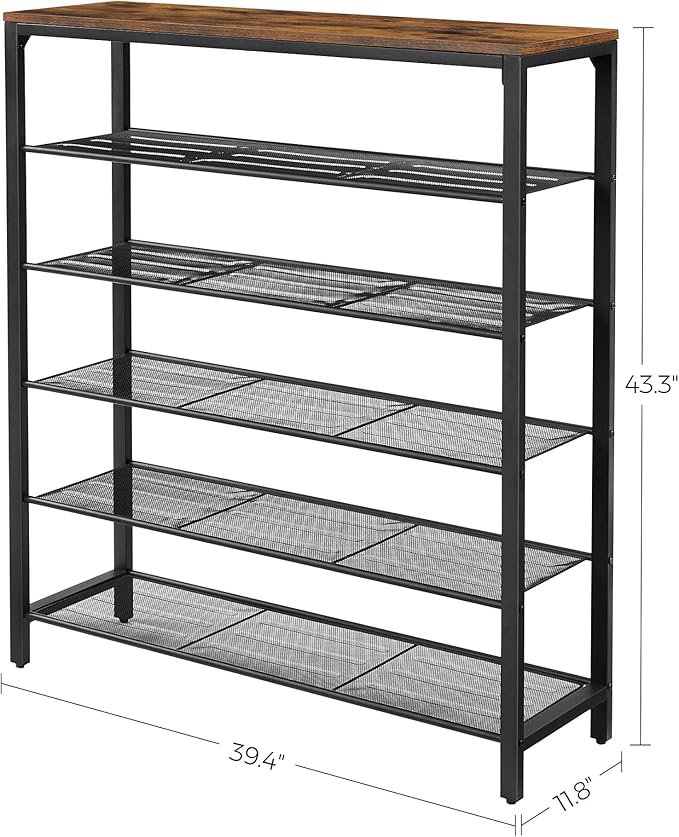 VASAGLE 6-Tier Shoe Rack, Shoe Organizer - Image 3